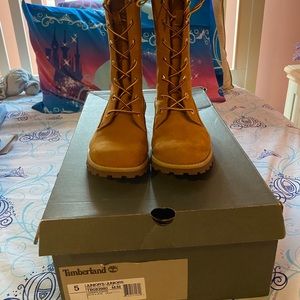 Knee high timberland boots